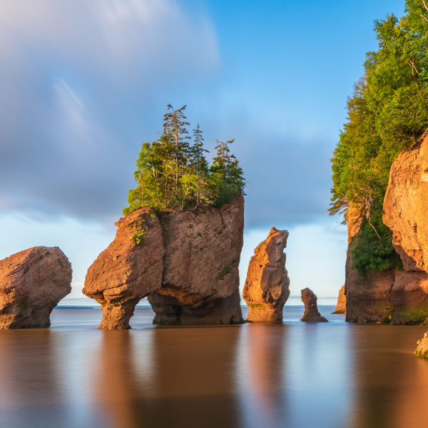 The famous Hopewell Rocks in New Brunswick.