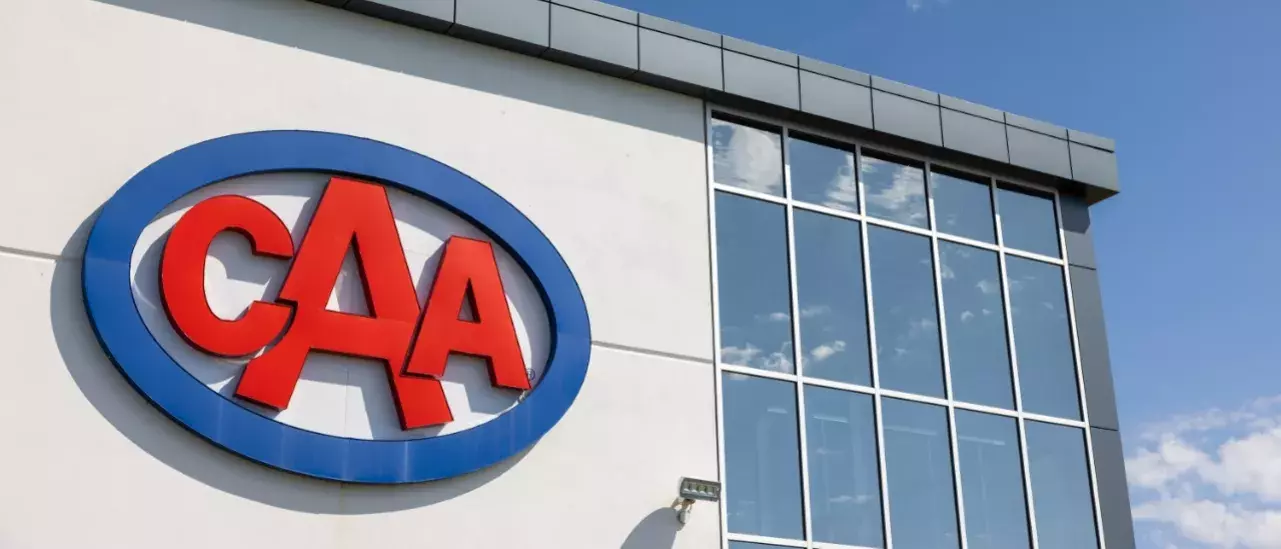 CAA Logo on the side of a building