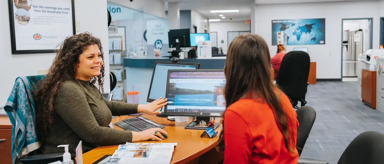 Our Travel Advisor helping someone