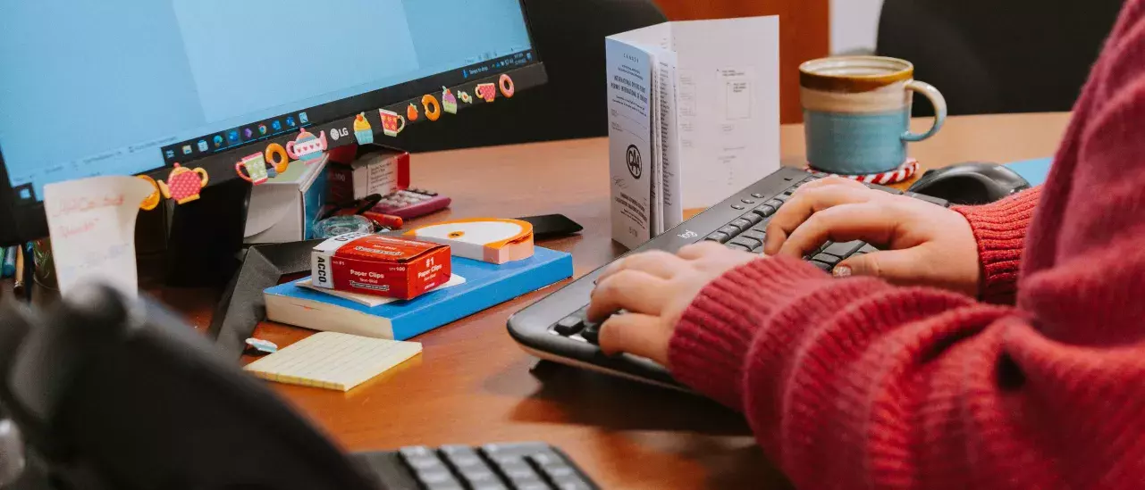 Typing on a computer