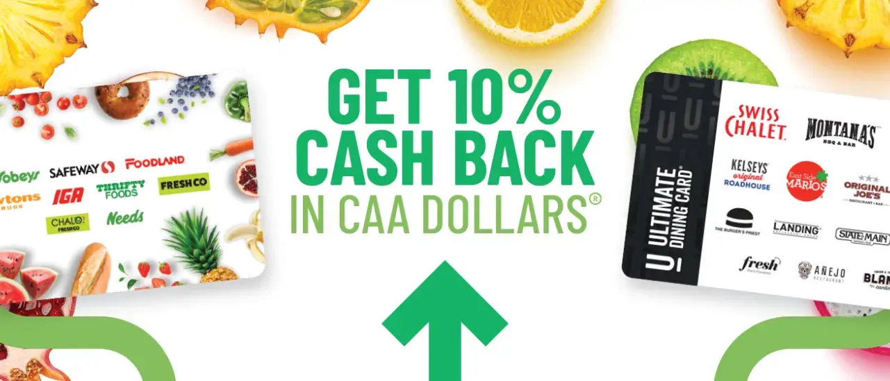 Get 10% cash back in CAA Dollars for Double Dollar Days