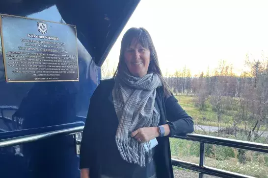 Travel Advisor Melissa Doucette on the Rocky Mountaineer train
