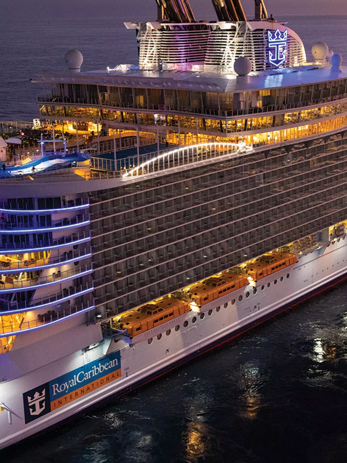 A Royal Caribean ship Sailing