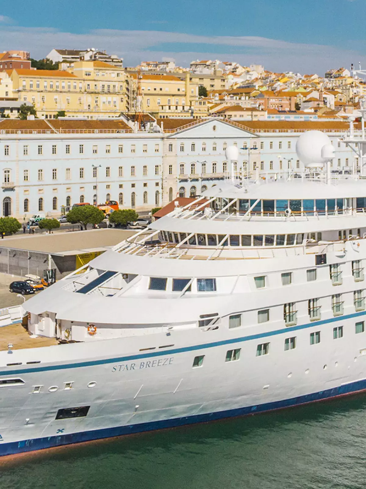 Cruise ship at port in Lisbon