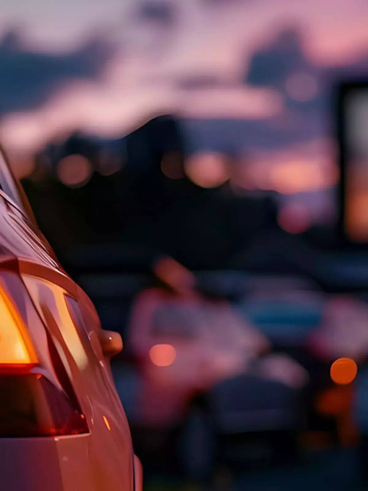 A car at the drive in