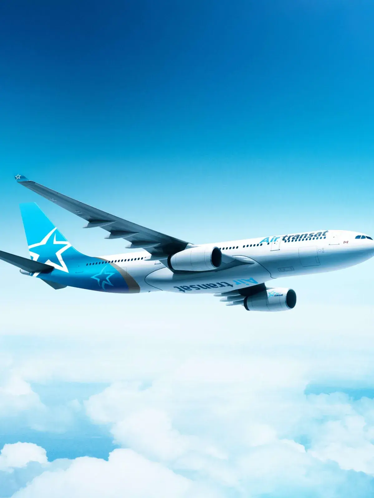 Plane flying in the sky