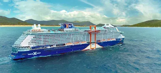 Celebrity XCel Cruise Ship on the water